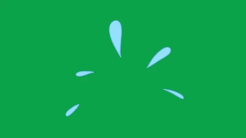 Hand Drawn Blue Water Splash Motion Graphic Green Screen Animation Effect Stock Footage 344049362