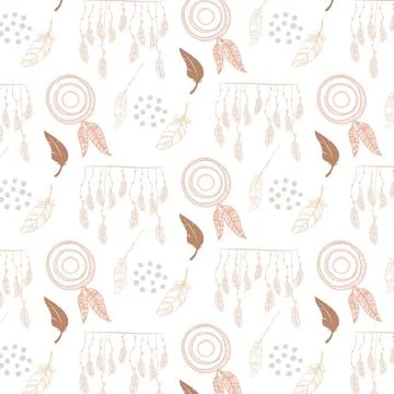 Hand drawn boho pattern design Stock Illustration