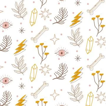 Hand drawn boho pattern design Stock Illustration