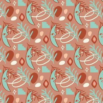 Hand drawn boho pattern design 스톡 일러스트