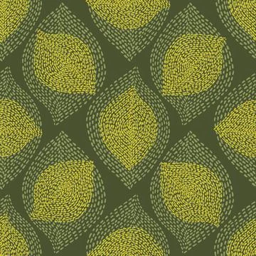 Hand drawn boho seamless background. Abstract dotted shapes natural ethnic Stock Illustration