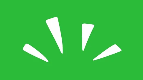 Hand Drawn Bold Geometric Blast Accent Animation on Green Screen Background Stock Footage 339335329