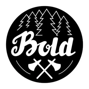 Hand drawn Bold lettering logo, badge or label. Stock Illustration