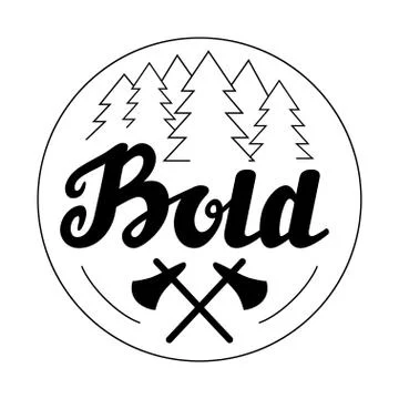 Hand drawn Bold lettering logo, badge or label. Stock Illustration