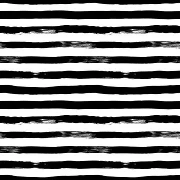 Hand drawn bold lines vector seamless pattern Stock Illustration