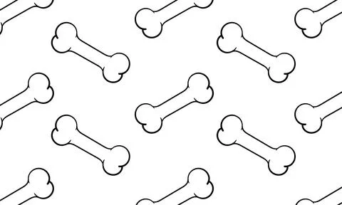 Hand drawn bone background Stock Illustration