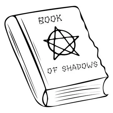 Hand-drawn book of witch spells vector illustration Stock Illustration
