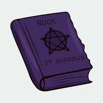 Hand-drawn book of witch spells vector illustration Stock Illustration