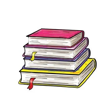 Hand Drawn Books Stock Illustration
