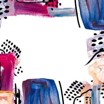 Hand drawn border and place for your text. Stock Illustration