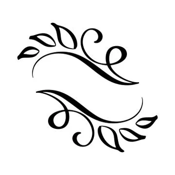 Hand drawn border flourish separator Calligraphy designer elements. Vector イラスト素材
