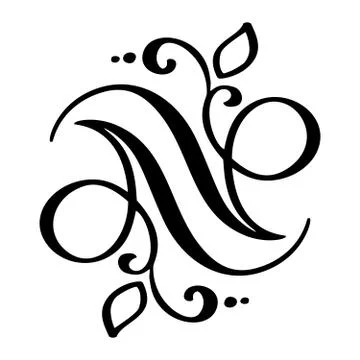 Hand drawn border flourish separator Calligraphy designer elements. Vector Stock Illustration