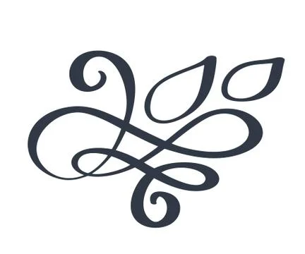 Hand drawn border flourish separator Calligraphy designer elements. Vector Stock Illustration