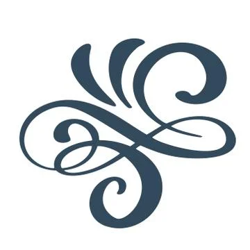 Hand drawn border flourish separator Calligraphy designer elements. Vector Stock Illustration