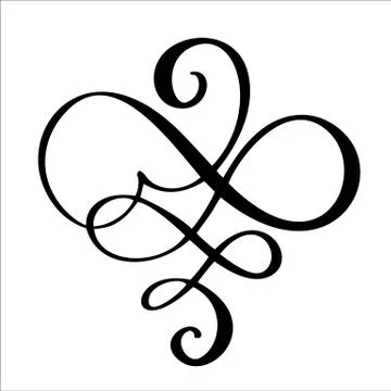 Hand drawn border flourish separator Calligraphy designer elements. Vector Stock Illustration