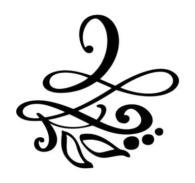 Hand drawn border flourish separator Calligraphy designer elements. Vector イラスト素材