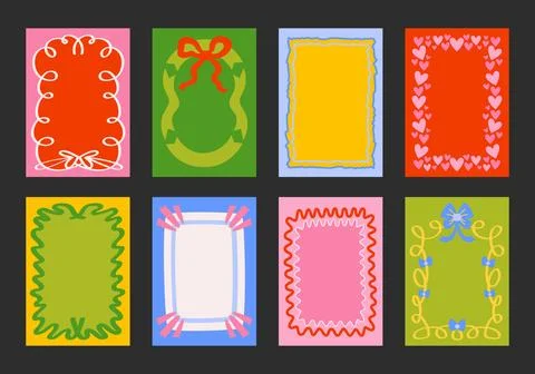 Hand drawn borders and frames Stock Illustration