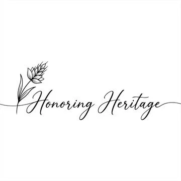 Hand-Drawn Botanical Illustration Featuring Elegant Script Text Honoring He.. Stock-Illustration