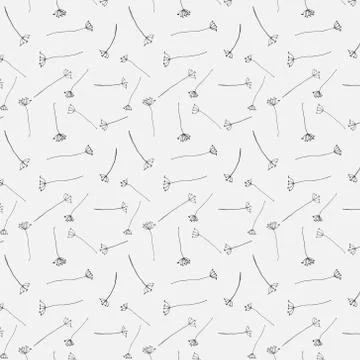 Hand drawn botanical pattern background, Floral decorative pattern, Vector il Illustrazione stock