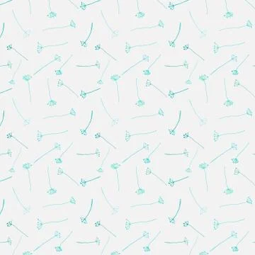 Hand drawn botanical pattern background, Floral decorative pattern, Vector il Stock Photos