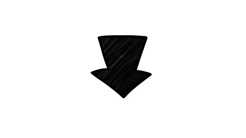 Hand drawn bouncing arrow, loopable doodle animation on a white background Stock Footage 275334723
