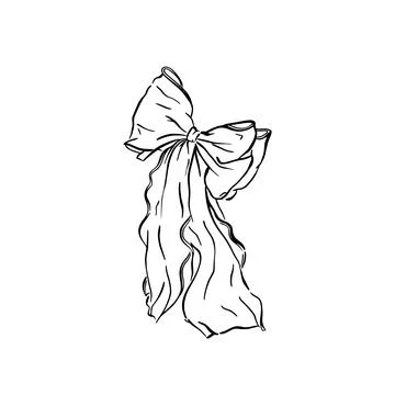 Hand drawn bow Stock Illustration