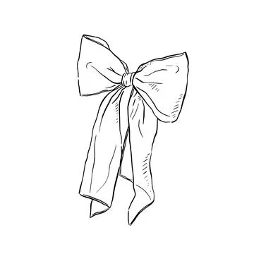 Hand drawn bow Stock Illustration