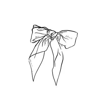 Hand drawn bow Stock Illustration