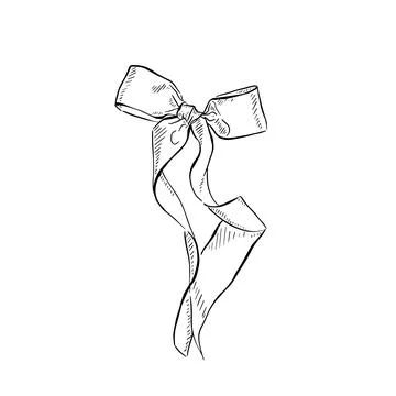Hand drawn bow Stock Illustration