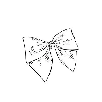 Hand drawn bow Stock Illustration