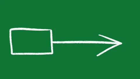 Hand-Drawn Box Arrow Export Icon 2D Animation on Green Screen Видео 334609019