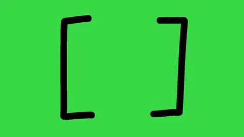 Hand Drawn Bracket Border Frame Text Box Accent on Green Screen Background Stock Footage 339335262