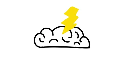 Hand drawn brainstorm looping animation on white background Stock Footage 341787086
