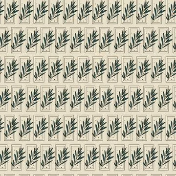 Hand drawn branch sketch pattern. Abstract modern flourish vector illustratio イラスト素材