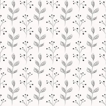Hand drawn branches Stock Illustration