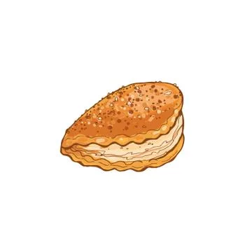 Hand drawn bread Stock Illustration