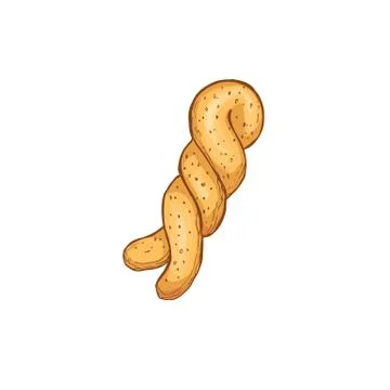 Hand drawn bread Stock Illustration