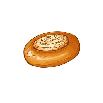 Hand drawn bread Stock Illustration