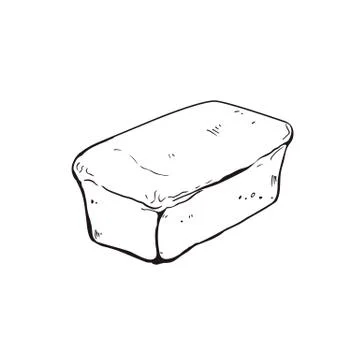 Hand drawn bread Illustrazione stock