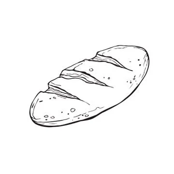 Hand drawn bread Stock Illustration