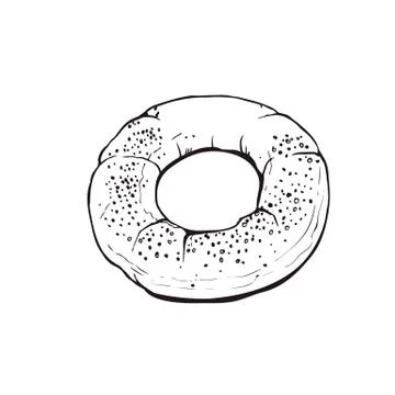 Hand drawn bread Stock Illustration