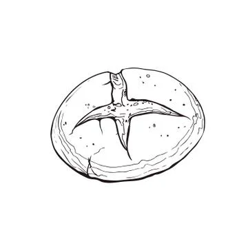 Hand drawn bread Stock Illustration