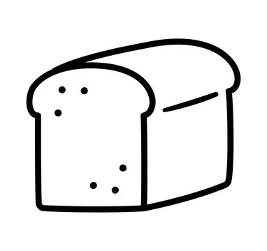 Hand drawn bread loaf doodle line icon Stock Illustration