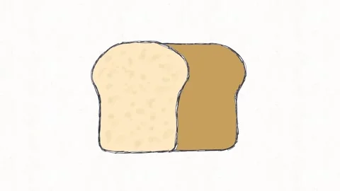 Hand Drawn Bread Slices Doodle Animation Stock Footage 338000204