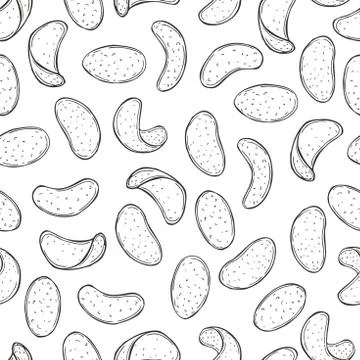 Hand drawn breakfast cereals. Vector  pattern. Stock Illustration