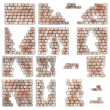 Hand drawn brick wall Illustrazione stock