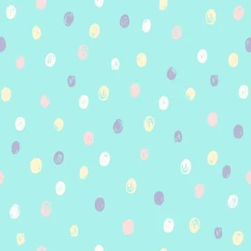 Hand drawn bright dots pattern. Stock Illustration