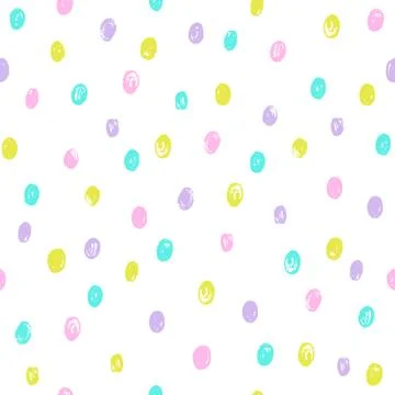 Hand drawn bright dots pattern. Stock Illustration