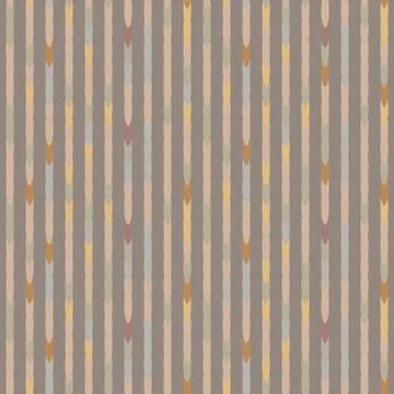Hand drawn broken vertical textile stripe seamless pattern. Modern burlap linen Stock Illustration