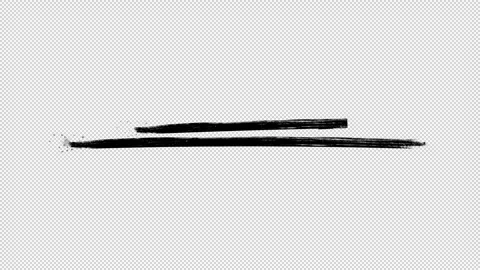 Hand Drawn Brush 2 Underline Scribble Loop Transparent Video stock 319862401